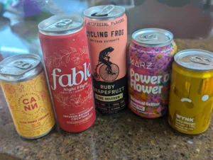 View of THC drinks
