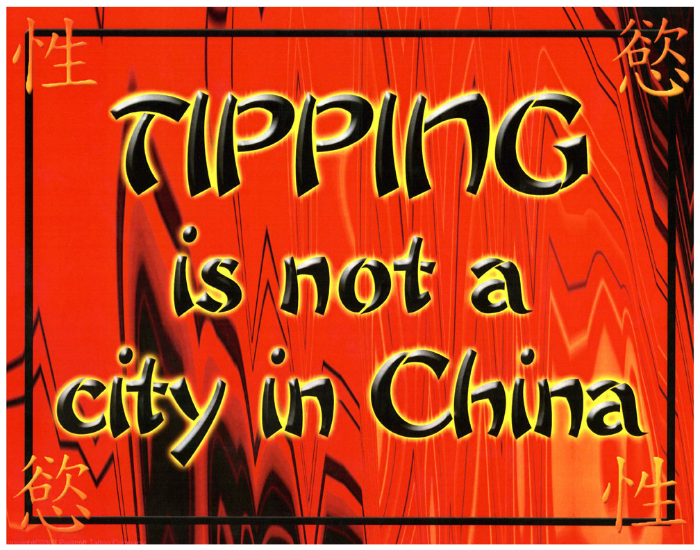 Tipping is not a city in China