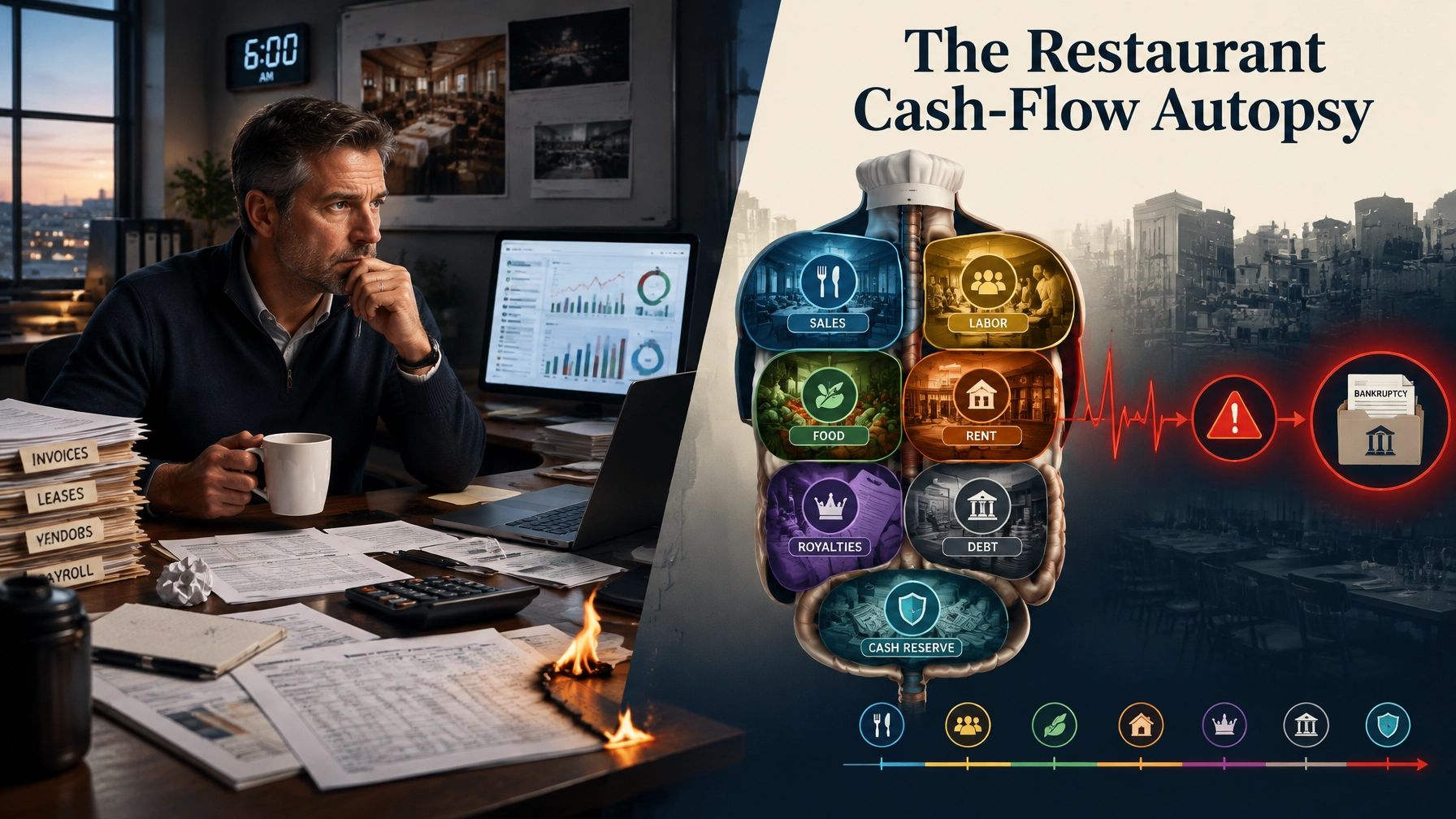 The Restaurant Cash-Flow Autopsy: Why 2026’s Bankruptcy Wave Started Long Before the Filing (Saturday Long Bathroom Read)